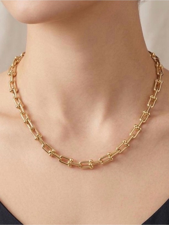 Anthropologie Jewelry - HardWear graduated link necklace 18K Gold Tone